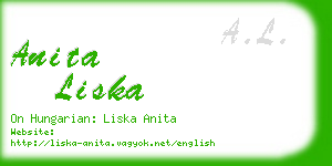 anita liska business card